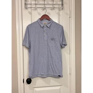 FAHERTY Brand Movement Men’s Shirt Sleeve Blue/White Stripes Polo Size M